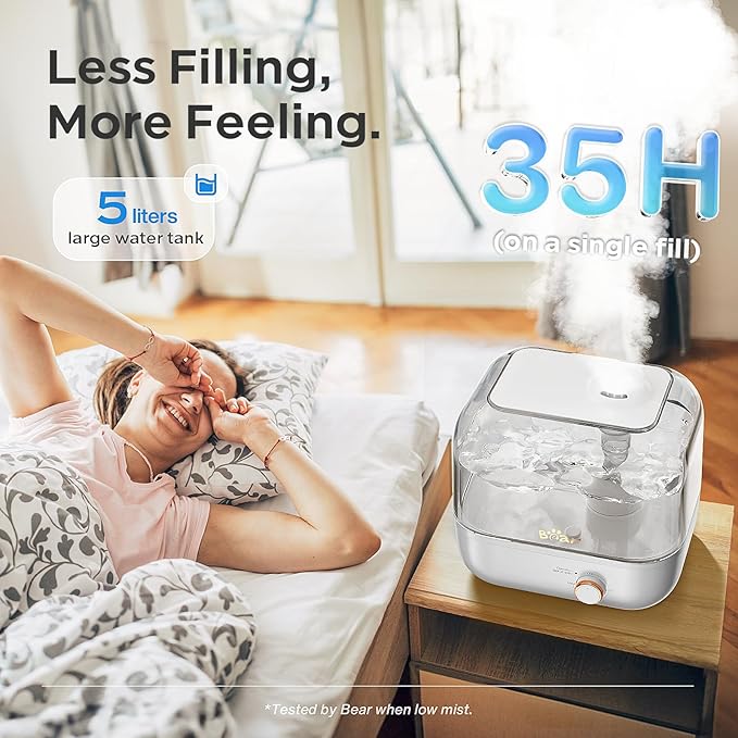 Humidificadores para dormitorio, habitación grande, hogar, humidificad...