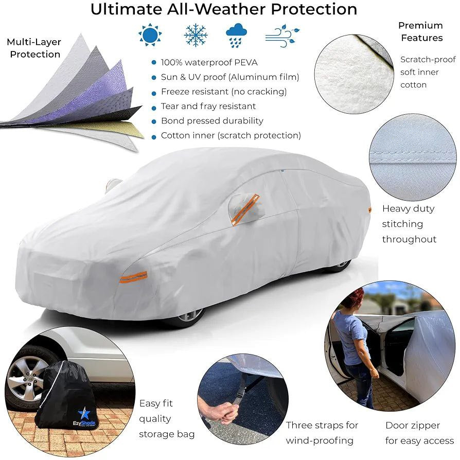 Funda de 10 capas para auto, tipo A2, impermeable marca EzyShade