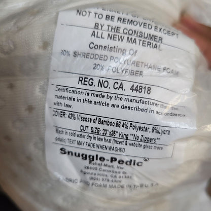 Almohada de espuma viscoelástica triturada Snuggle-Pedic
