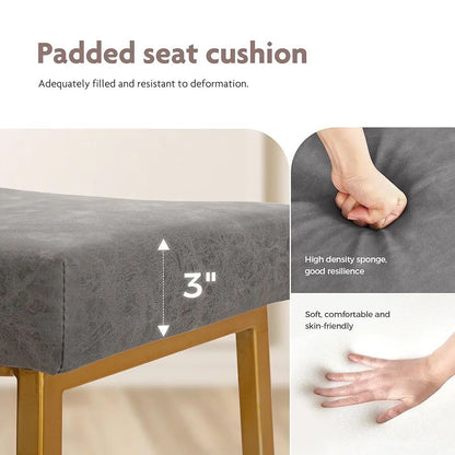 Juego de 2 taburetes de bar ALPHA HOME de 61 cm