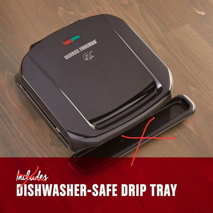 Parrilla con placa desmontable para 4 porciones