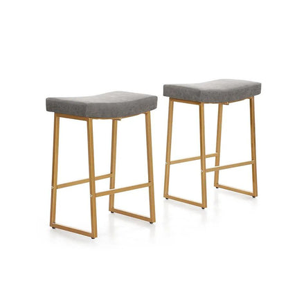 Juego de 2 taburetes de bar ALPHA HOME de 61 cm