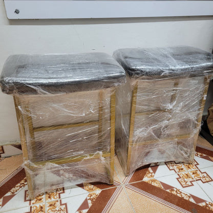 Juego de 2 taburetes de bar ALPHA HOME de 61 cm