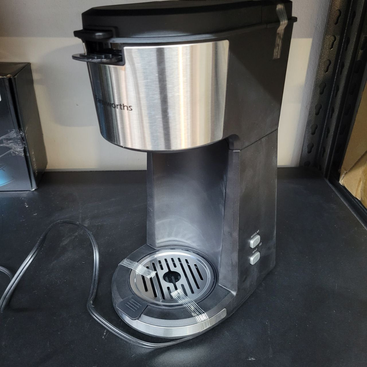 Famiworths Cafetera de una sola porción para taza K y café molido, con...