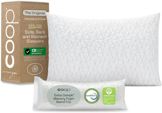 Coop Home Goods Original Loft, almohadas de cama tamaño Queen para dor...
