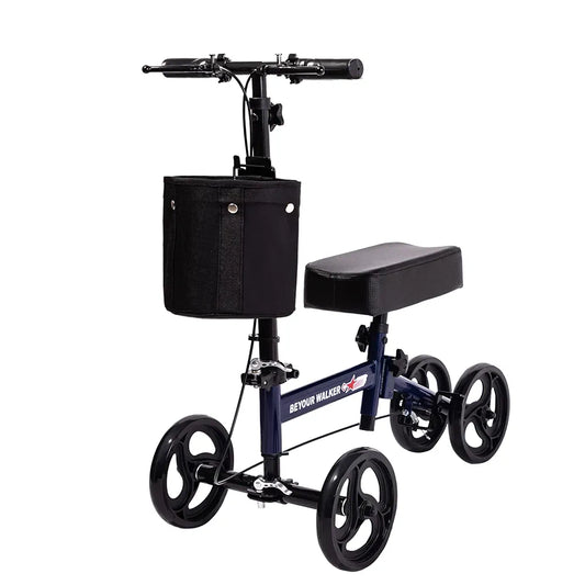 Patinete beyour Walker de rodilla con cesta Sistema de frena...