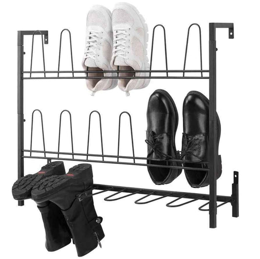MyGift Zapatero colgante de pared de metal negro de alta cal...