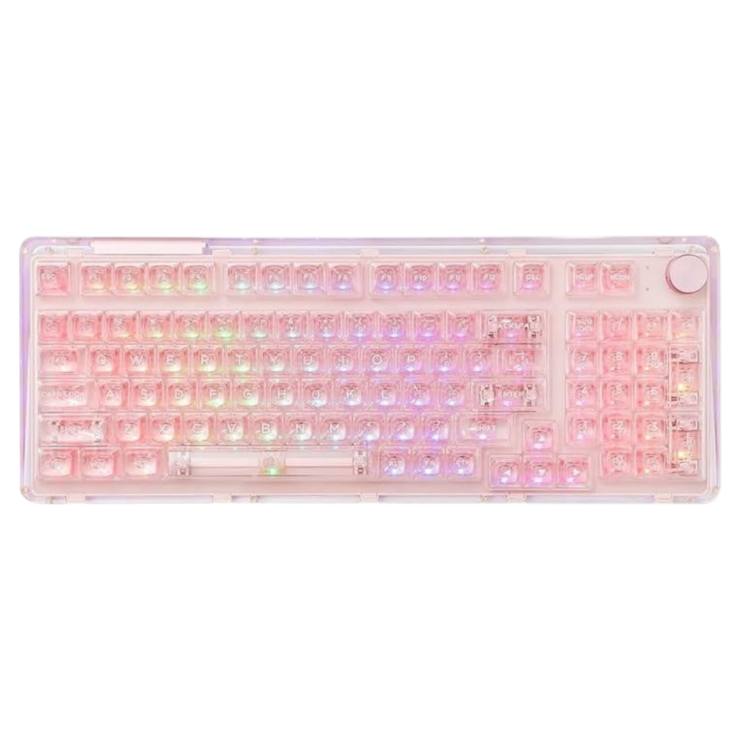 KiiBoom Phantom 98 Teclado mecánico montado en junta de cristal interc...
