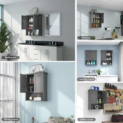 Armario de pared de baño sobre inodoro de 25 x 30 pulgadas, ...