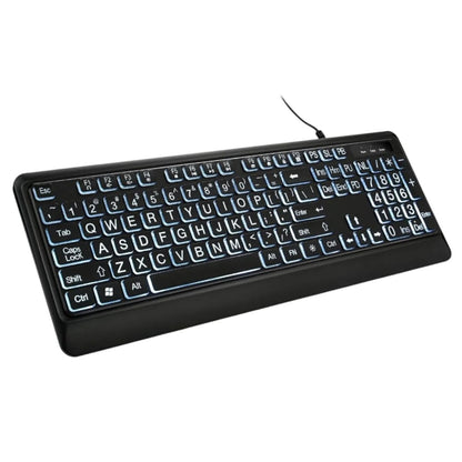 Teclado retroiluminado de impresión grande, teclado de computadora con...