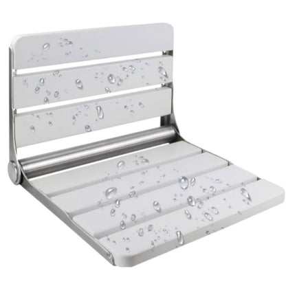 Asiento de ducha plegable de teca montado en la pared, asiento de duch...