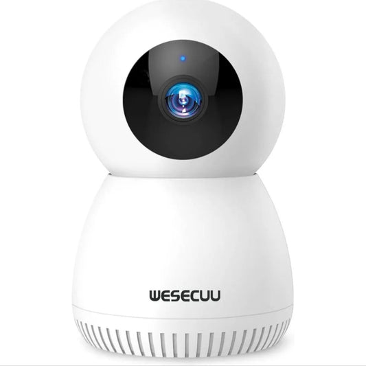 Cámara de seguridad para interiores WESECUU, cámara WiFi de 2,4 GHz pa...