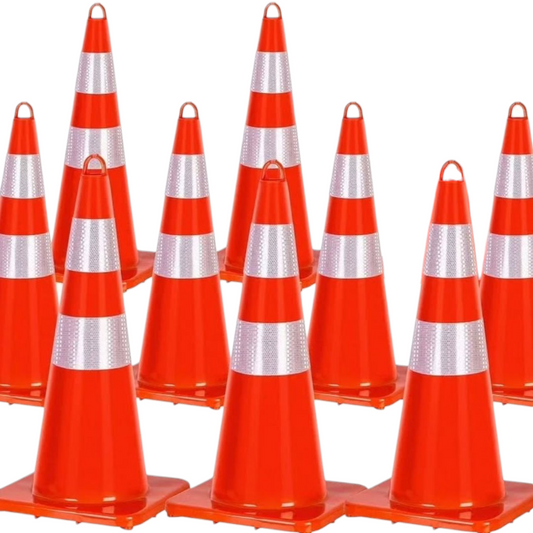 Paquete de 9 conos de tráfico, conos de seguridad de PVC mej...