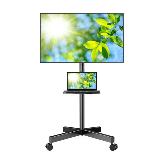 PERLESMITH Soporte de TV móvil para televisores de pantalla LCD LED pl...