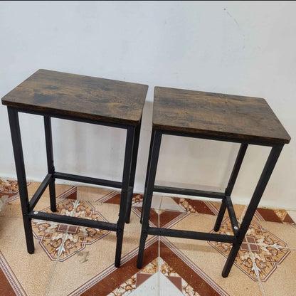 2 taburetes, sala de estar, sala de fiestas, marrón rústico ...