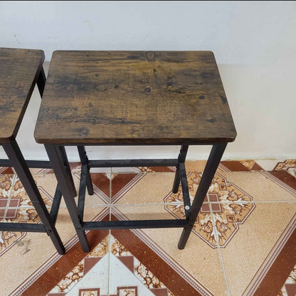 2 taburetes, sala de estar, sala de fiestas, marrón rústico ...