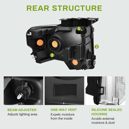 AUTOSAVER88 Conjunto de faros delanteros compatible con Ford...