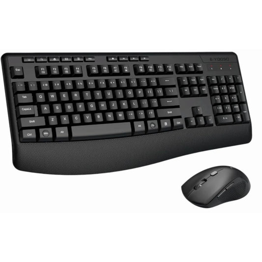 Teclado E-YOOSO - Combo de teclado y mouse inalámbricos, teclado inalámbrico e...