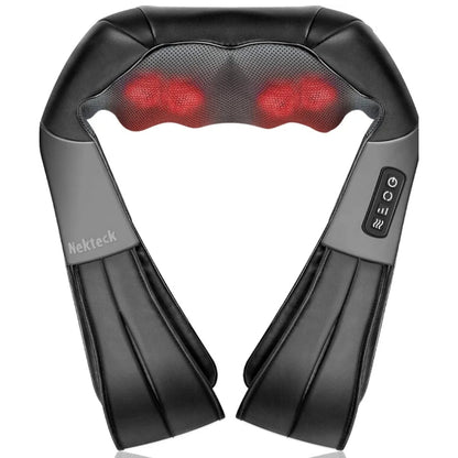 Nekteck Deep Kneading Shiatsu Massage Pillow with Heat...