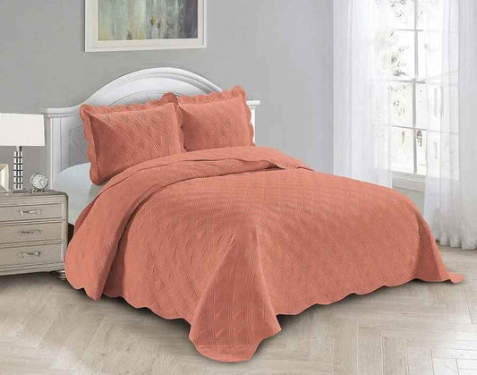 Fancy Linen Juego de colcha de lino de lujo de 3 piezas en r...
