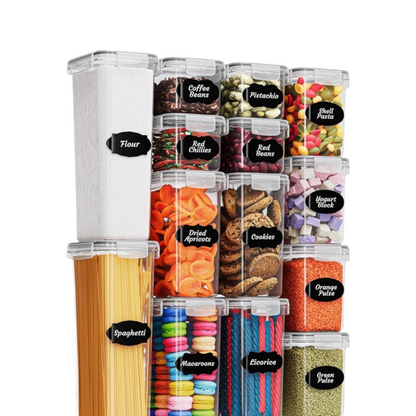 Organizadores / envases y almacenamiento de despensa de cocina, juego de recipie...