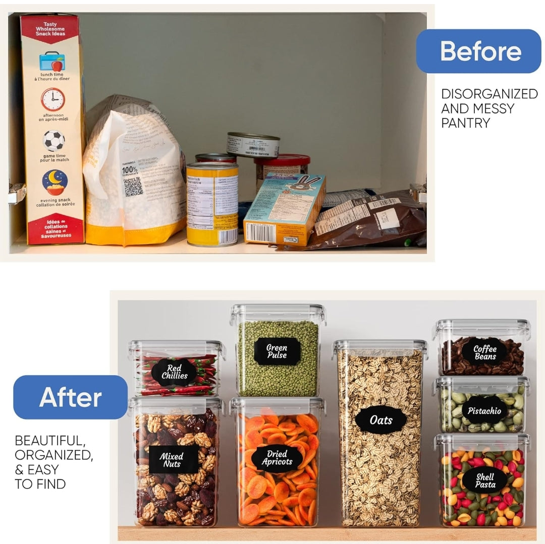 Organizadores / envases y almacenamiento de despensa de cocina, juego de recipie...