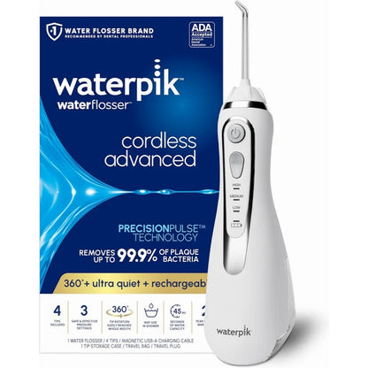Waterpik Advanced Cordless Oral Irrigator, Pearl White