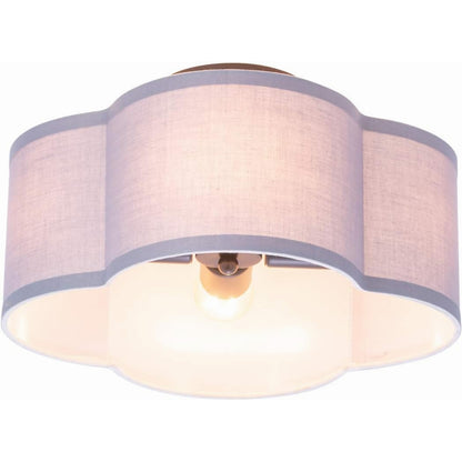 Lámpara de techo de montaje semiempotrado con pantalla de tela, ideal ...