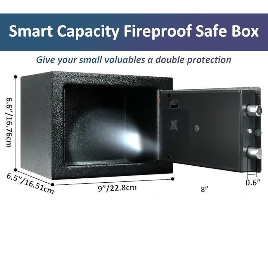 Voncabay Home Money Safe with Light Sensor and Lock